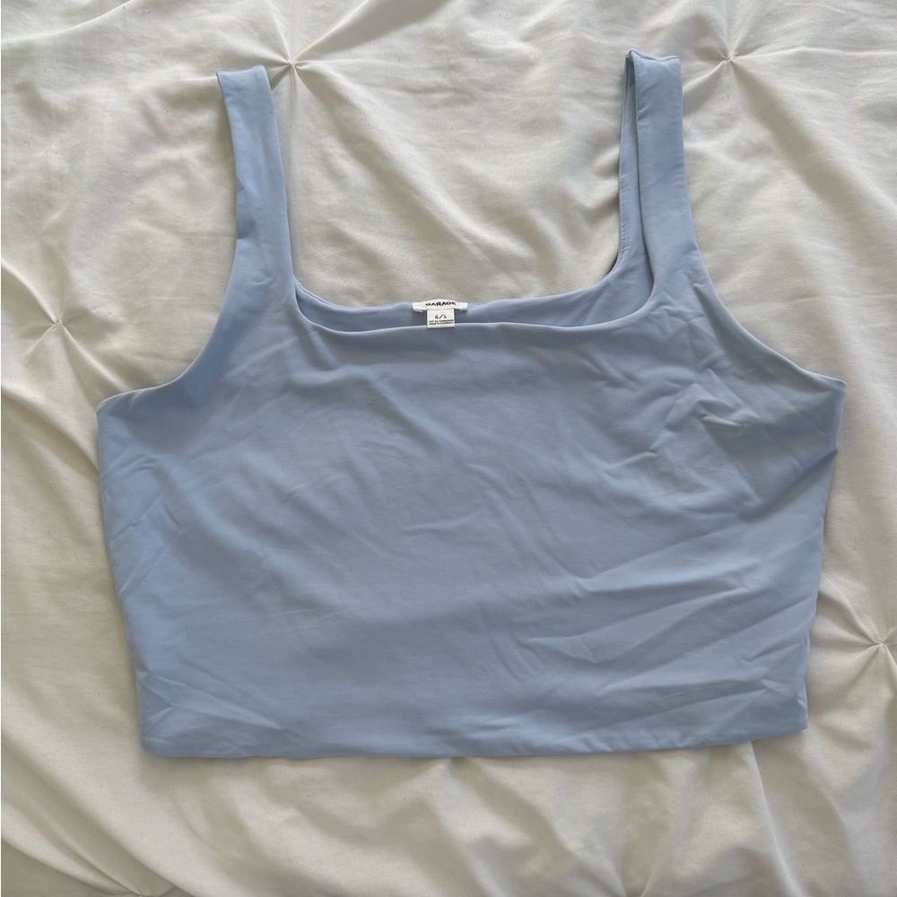 Garage Sky Blue Cropped Top
